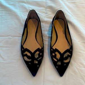 Zara flats Navy Blue suede style size 40 size 9